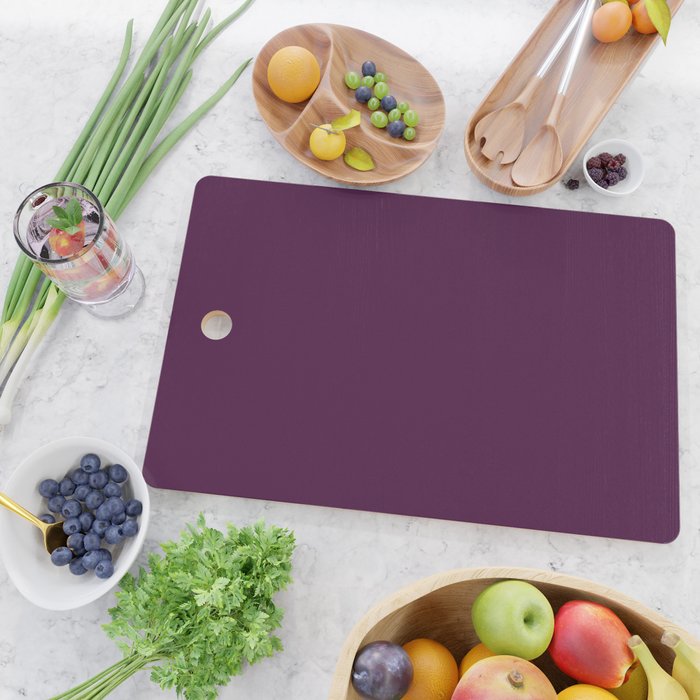 Plum Purple Solid Color Cutting Board Gallery Image 2
