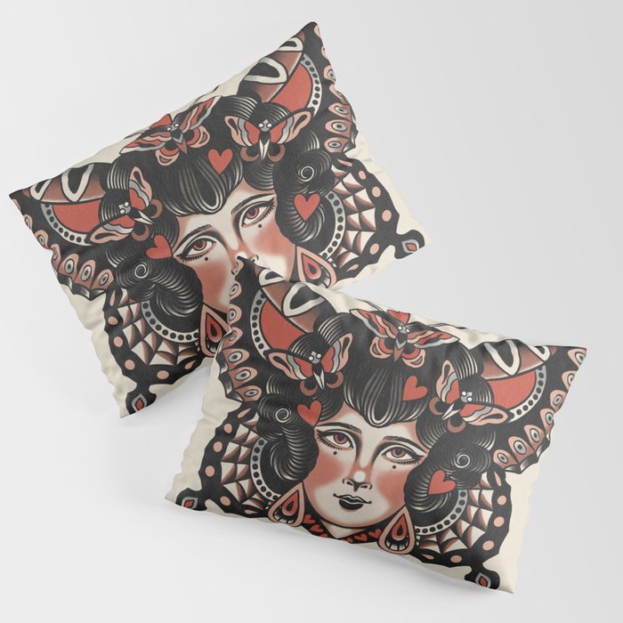 Queen of my heart (black hair) Pillow Sham Gallery Image 1