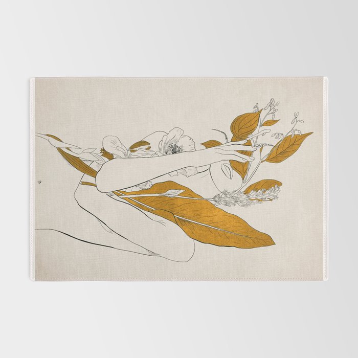 natural beauty-collage 7 Line Art 2 Rug Gallery Image 2