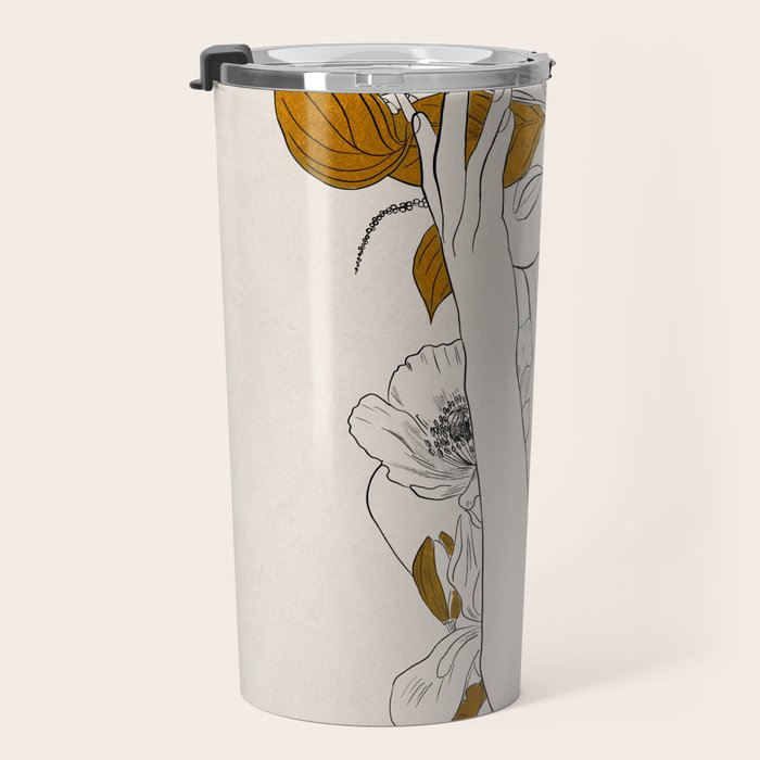 natural beauty-collage 7 Line Art 2 Travel Mug Gallery Image 3