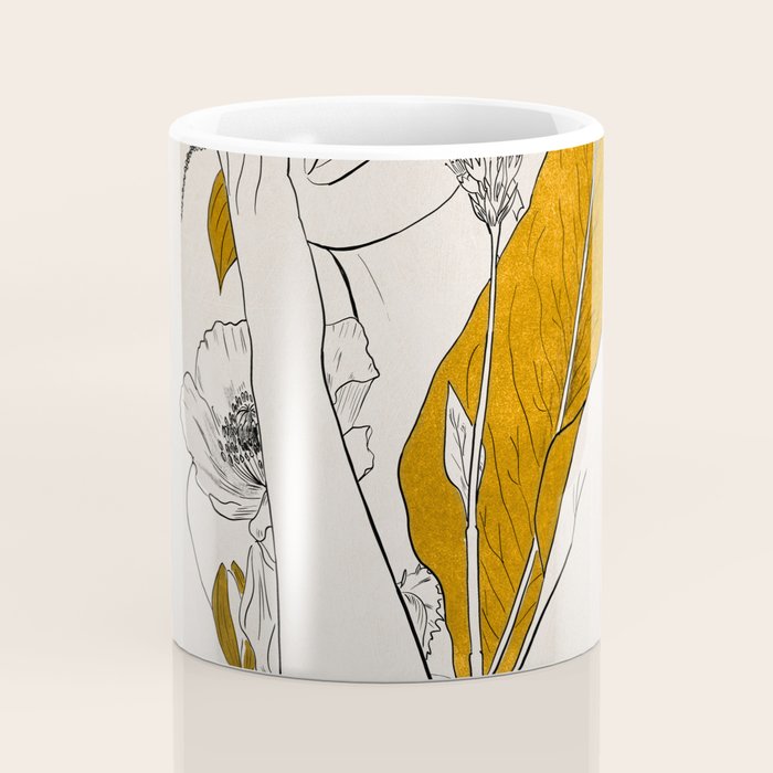 natural beauty-collage 7 Line Art 2 Coffee Mug Gallery Image 4