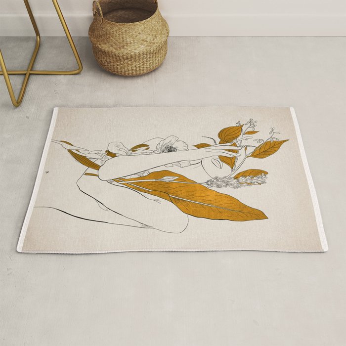 natural beauty-collage 7 Line Art 2 Rug Gallery Image 1