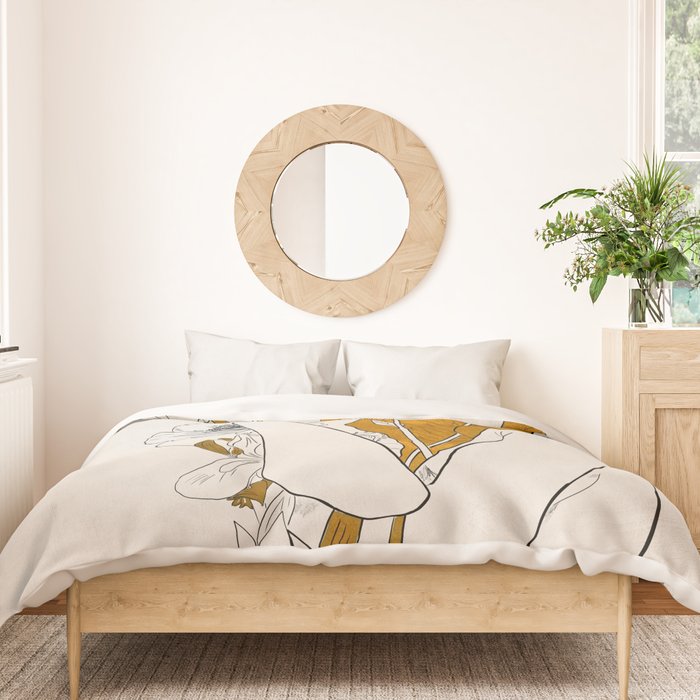natural beauty-collage 7 Line Art 2 Duvet Cover Gallery Image 3
