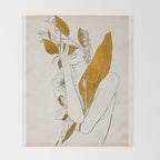 natural beauty-collage 7 Line Art 2 Throw Blanket Gallery Image 2