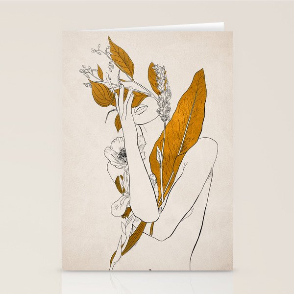 natural beauty-collage 7 Line Art 2 Stationery Card Gallery Image 2
