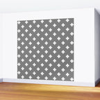 White Swiss Cross Pattern on Light Grey background Wall Mural Gallery Image 2