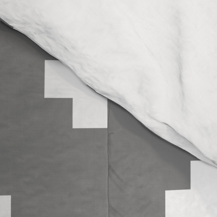 White Swiss Cross Pattern on Light Grey background Comforter Gallery Image 4