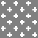 White Swiss Cross Pattern on Light Grey background Coffee Mug Gallery Image 2