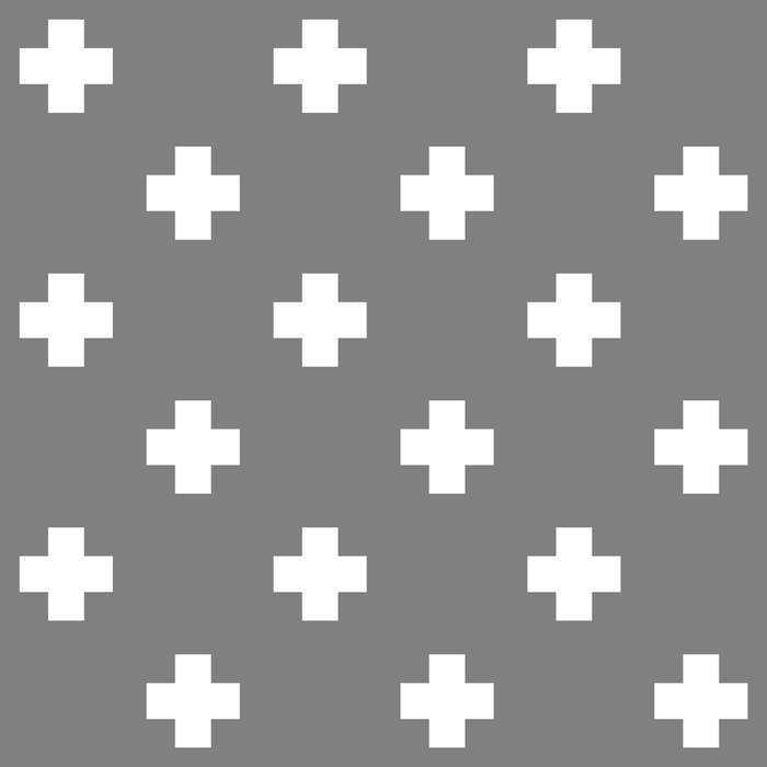 White Swiss Cross Pattern on Light Grey background Coffee Mug Gallery Image 2