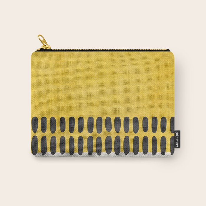 Yellow Black Modern Minimalism Carry All Pouch Gallery Image 1
