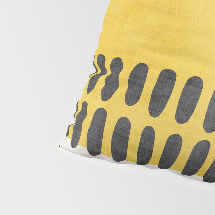 Yellow Black Modern Minimalism Pillow Sham Gallery Image 4