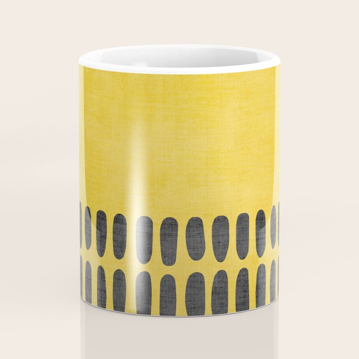 Yellow Black Modern Minimalism Coffee Mug Gallery Image 4