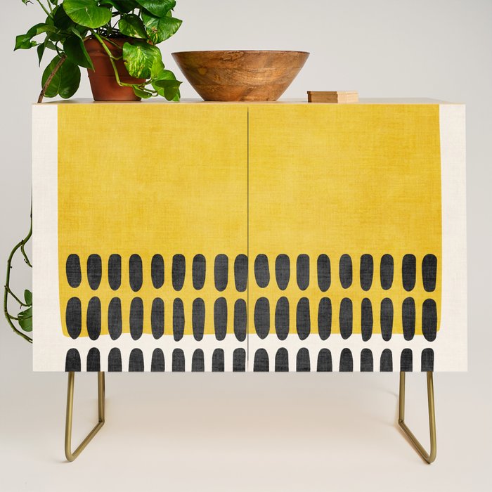 Yellow Black Modern Minimalism Credenza Gallery Image 1
