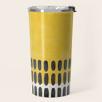 Yellow Black Modern Minimalism Travel Mug Gallery Image 2