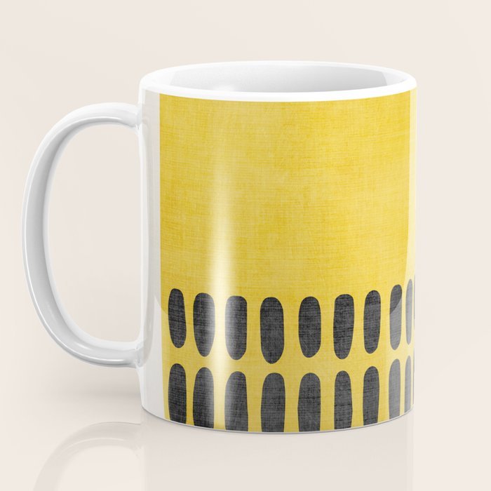 Yellow Black Modern Minimalism Coffee Mug Gallery Image 3