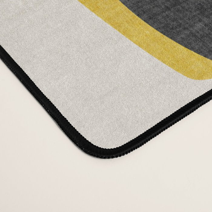 Yellow Black Modern Minimalism Desk Mat Gallery Image 4