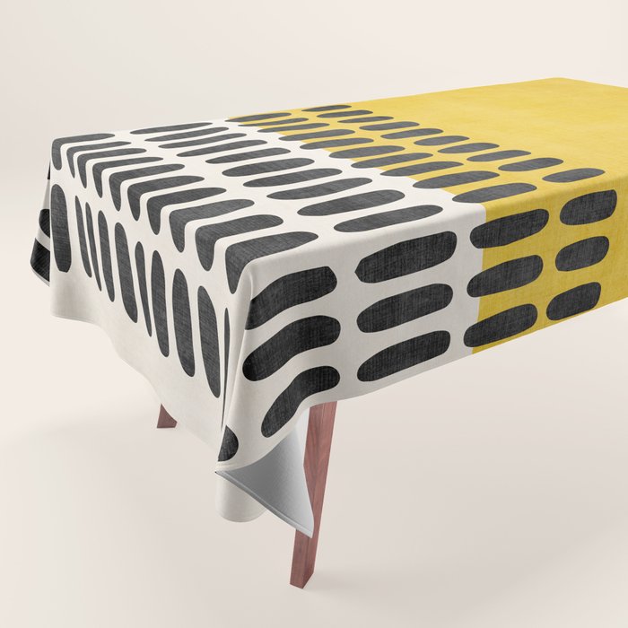 Yellow Black Modern Minimalism Tablecloth Gallery Image 1