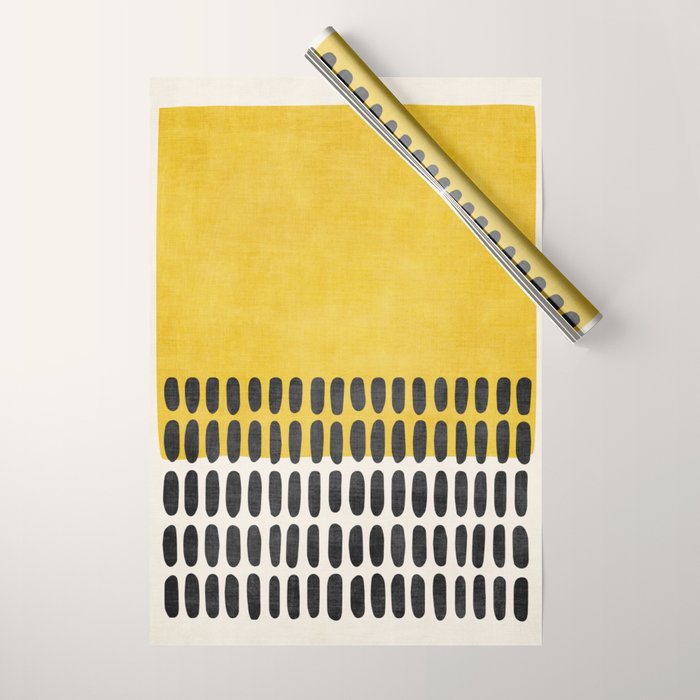 Yellow Black Modern Minimalism Wrapping Paper Gallery Image 1