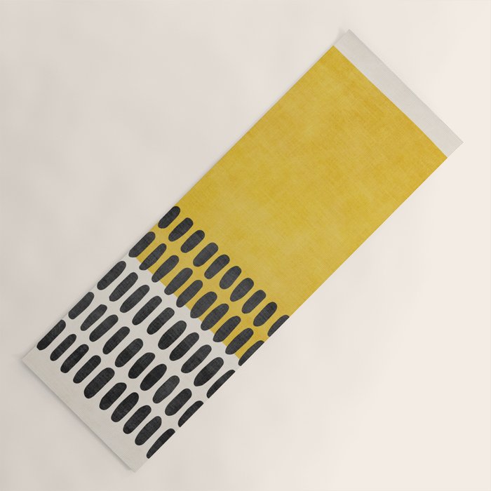 Yellow Black Modern Minimalism Yoga Mat Gallery Image 1