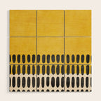 Yellow Black Modern Minimalism Wood Wall Art Gallery Image 1