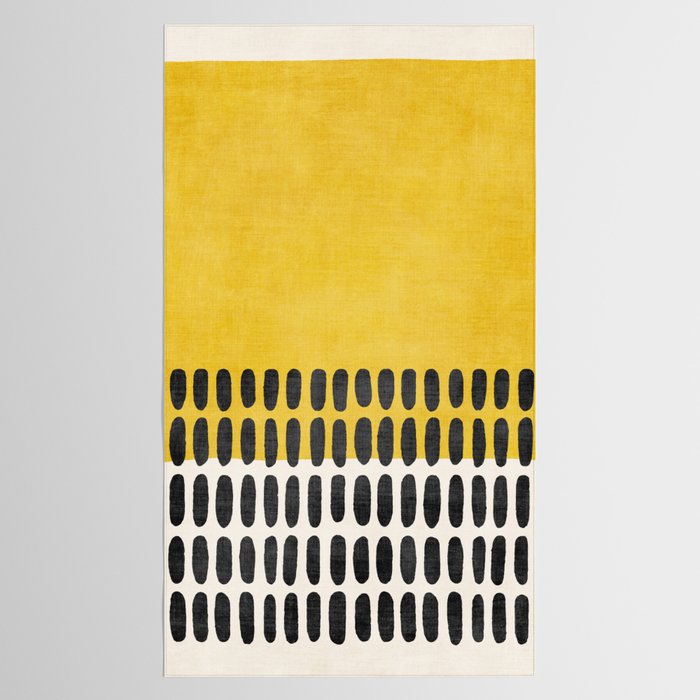 Yellow Black Modern Minimalism Tablecloth Gallery Image 2