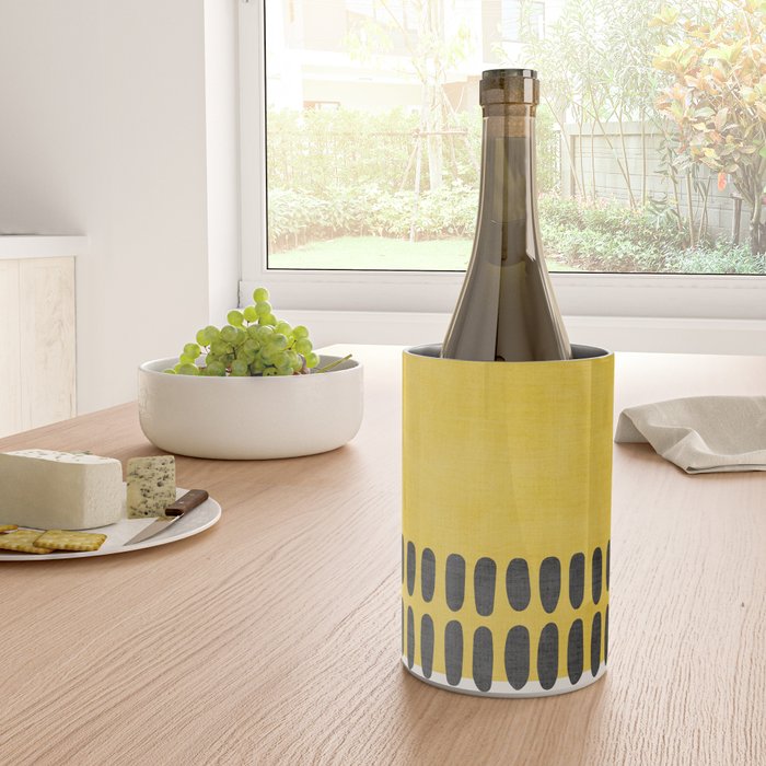 Yellow Black Modern Minimalism Wine Chiller Gallery Image 4