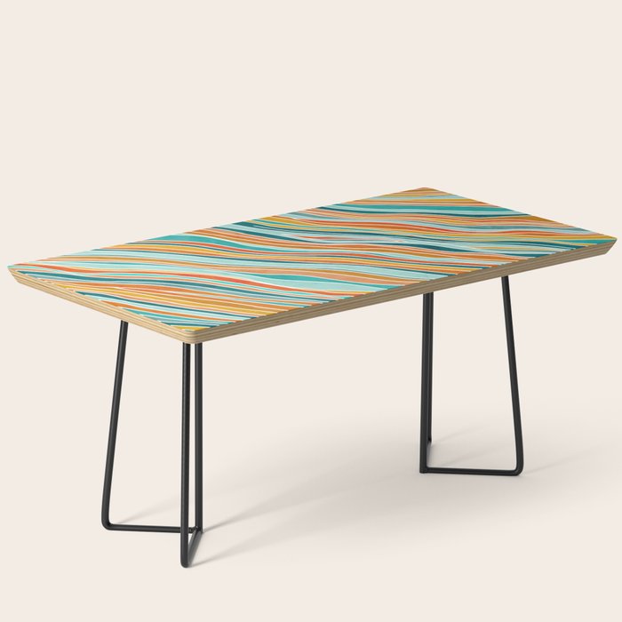 Colorful Summer Stripes Coffee Table Gallery Image 1