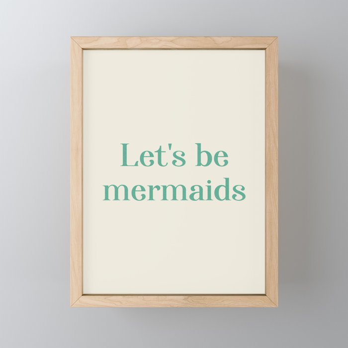 Let's Be Mermaids Mini Art Print Gallery Image 1