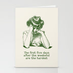 The First Five Days After the Weekend Are the Hardest Stationery Card Gallery Image 2