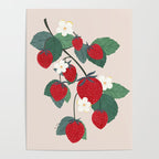 Strawberries and leaves Poster Gallery Image 4