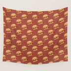 FAST FOOD / Burger - pattern Wall Tapestry Gallery Image 4