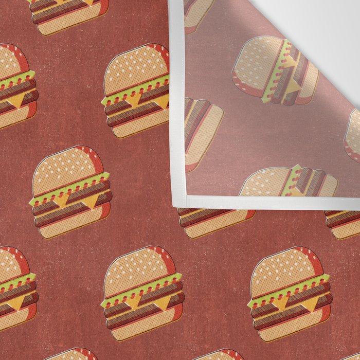 FAST FOOD / Burger - pattern Wall Tapestry Gallery Image 3
