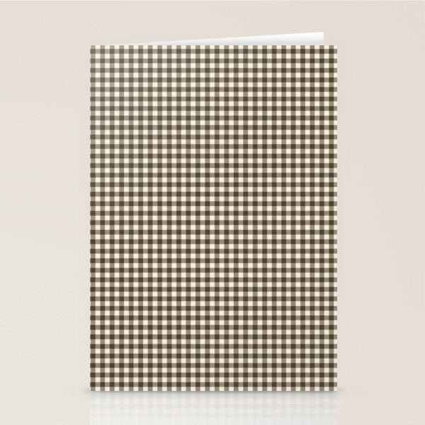 brown gingham Stationery Card Gallery Image 2