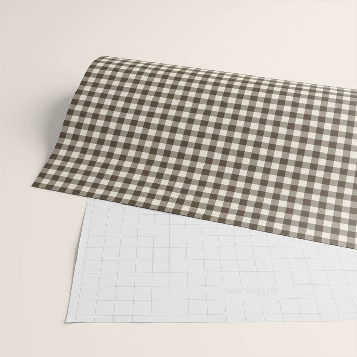brown gingham Wrapping Paper Gallery Image 2