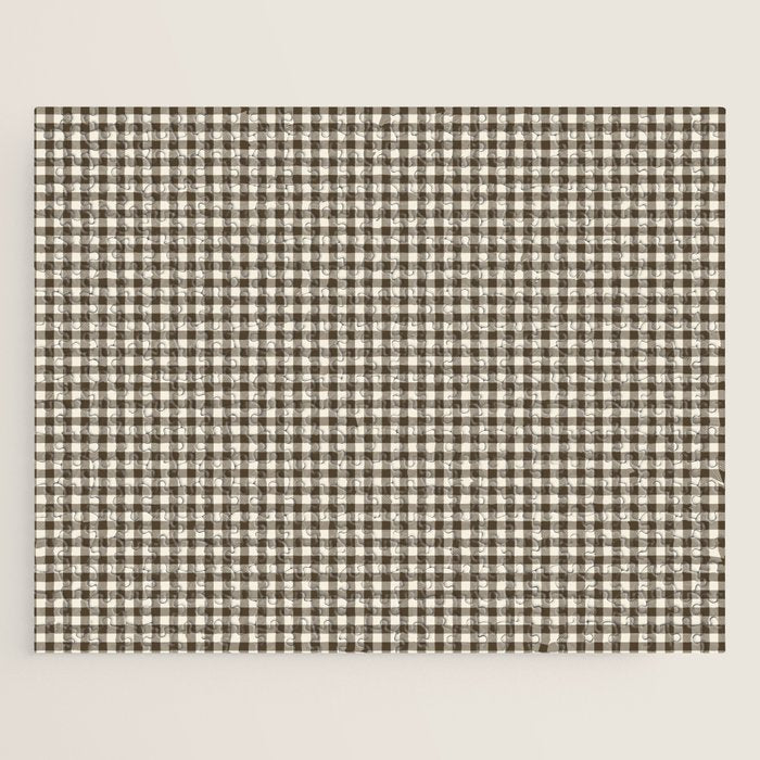 brown gingham Jigsaw Puzzle Gallery Image 1