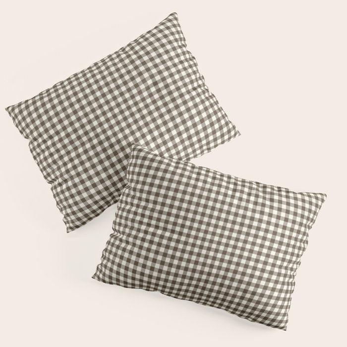 brown gingham Pillow Sham Gallery Image 3