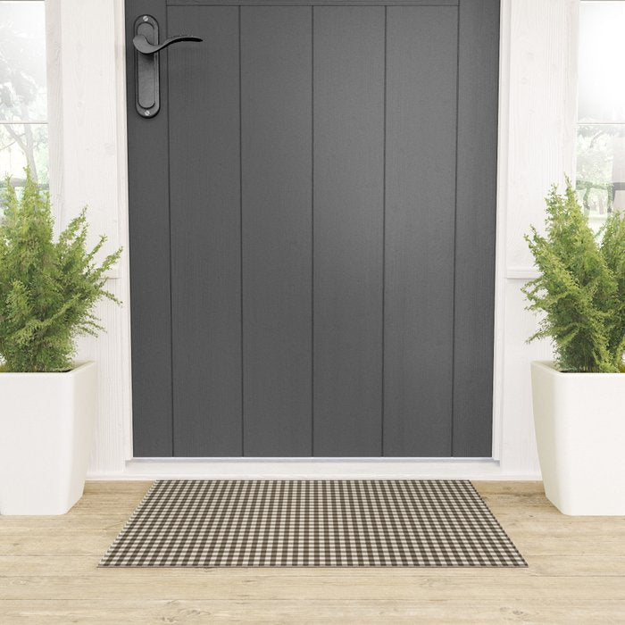 brown gingham Welcome Mat Gallery Image 3
