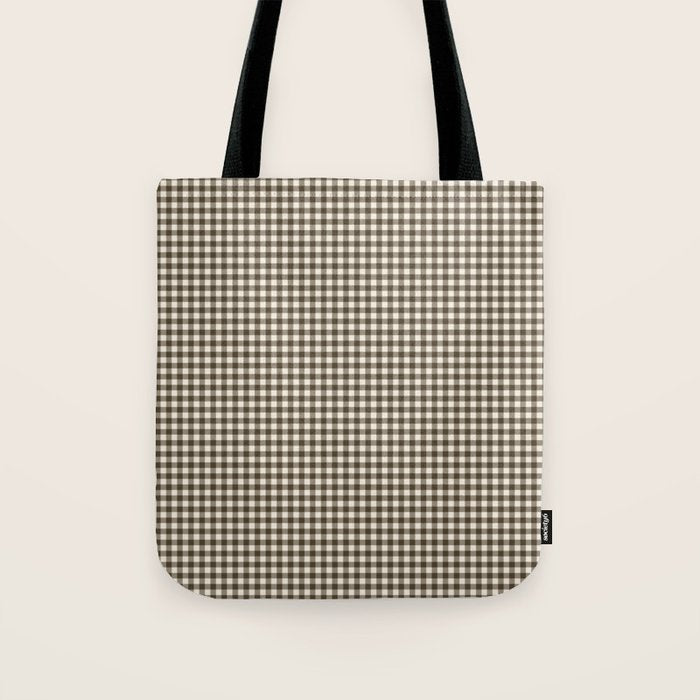 brown gingham Tote Bag Gallery Image 1