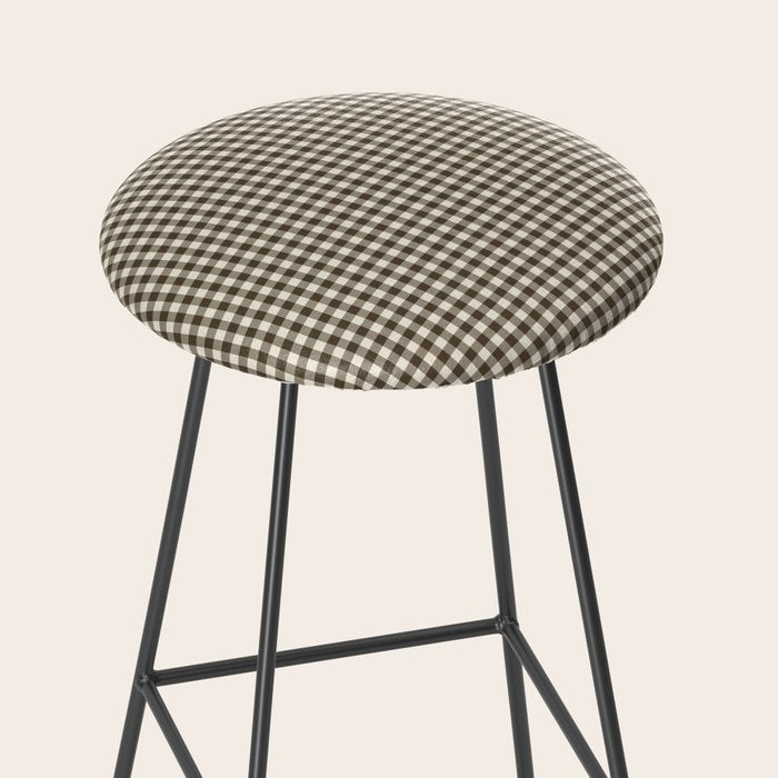 brown gingham Stool Gallery Image 2