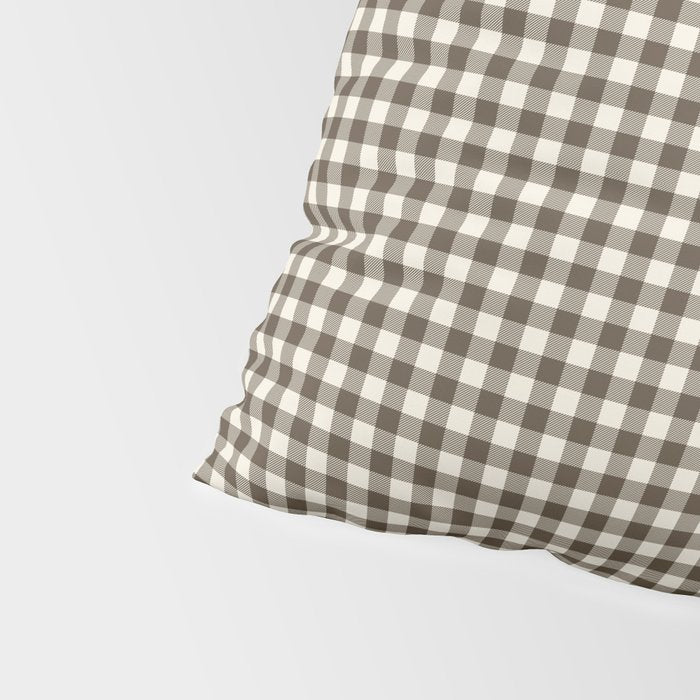 brown gingham Pillow Sham Gallery Image 4