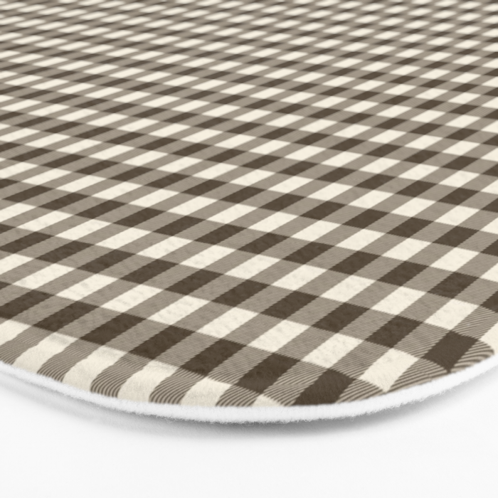 brown gingham Bath Mat Gallery Image 3