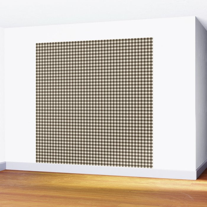 brown gingham Wall Mural Gallery Image 2