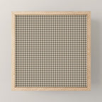 brown gingham Mini Art Print Gallery Image 1