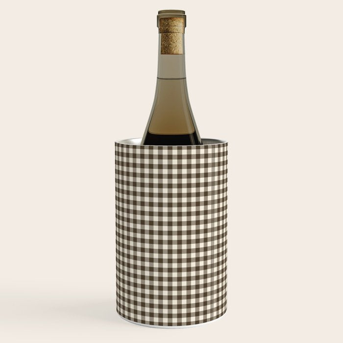 brown gingham Wine Chiller Gallery Image 2
