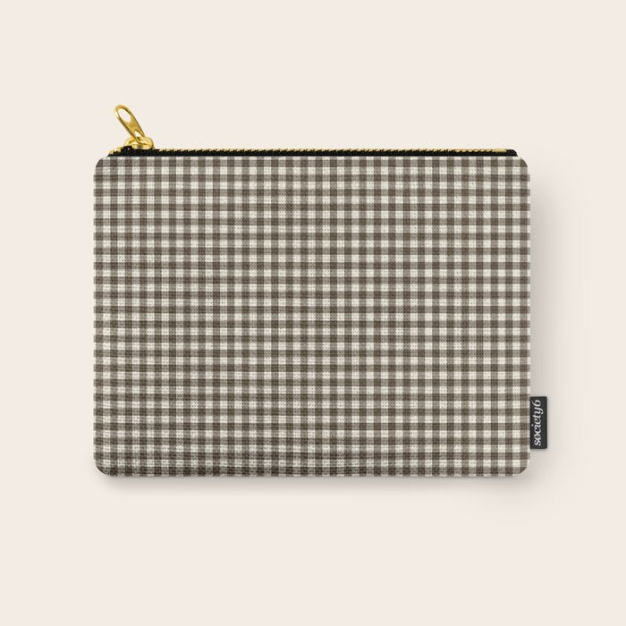 brown gingham Carry All Pouch Gallery Image 1