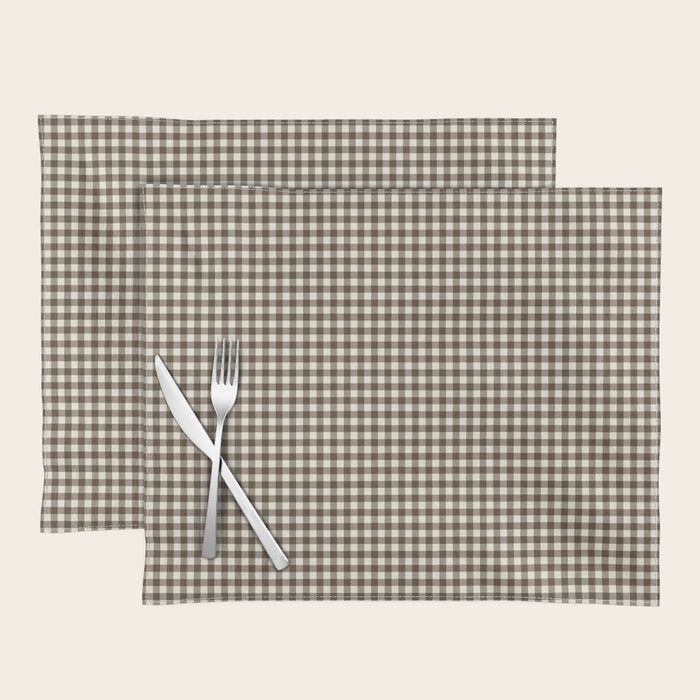 brown gingham Placemat Gallery Image 1