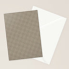 brown gingham Stationery Card Gallery Image 2
