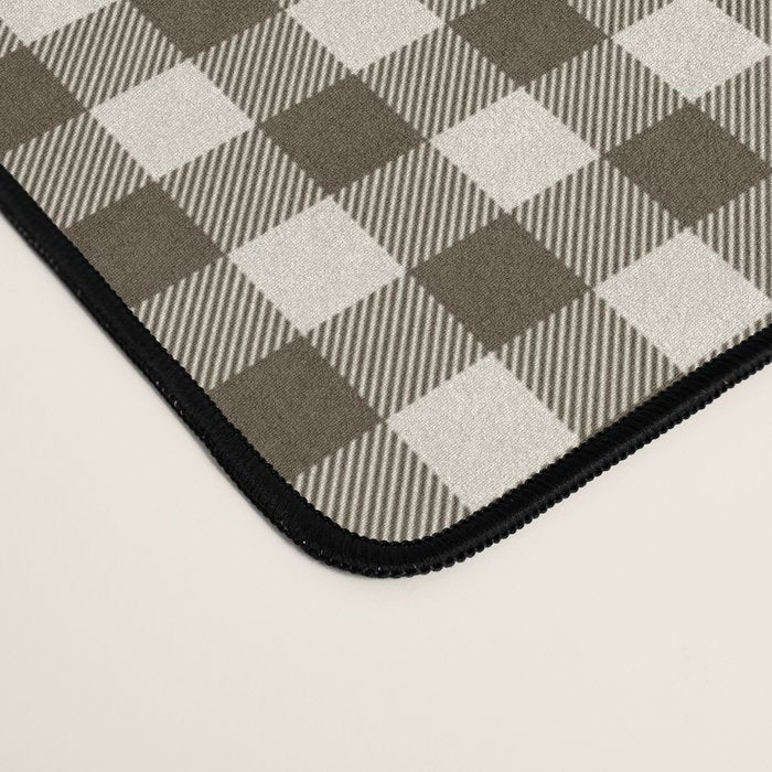 brown gingham Desk Mat Gallery Image 4