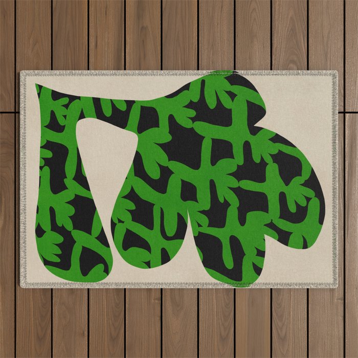 Abstract botanical-flower Outdoor Rug Gallery Image 1