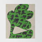 Abstract botanical-flower Throw Blanket Gallery Image 2